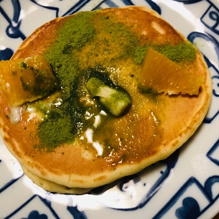 ネーブルのせ抹茶ミルクバターホットケーキ レシピ 作り方 By ボンド子 楽天レシピ ネーブルのせ抹茶ミルクバターホットケーキ レシピ 作り方 By ボンド子 楽天レシピ